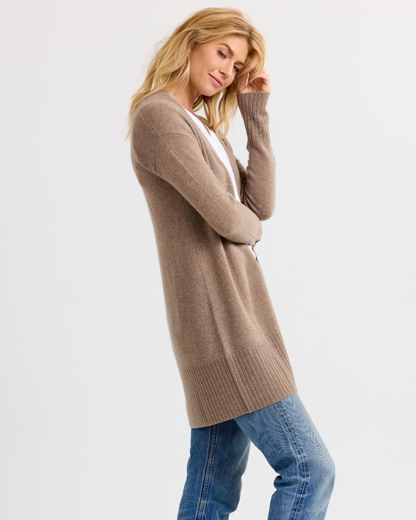 Long Cashmere Cardigan