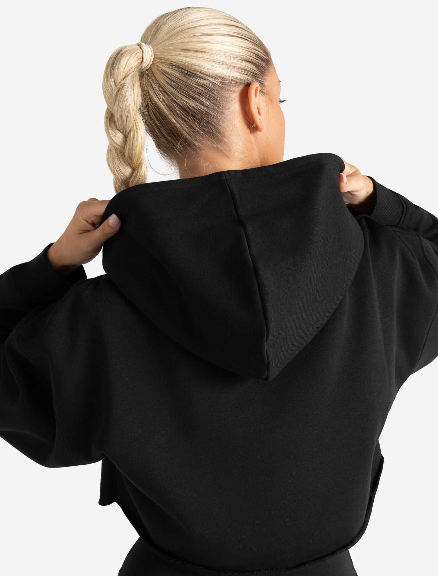 Core Crop Hoodie - Black