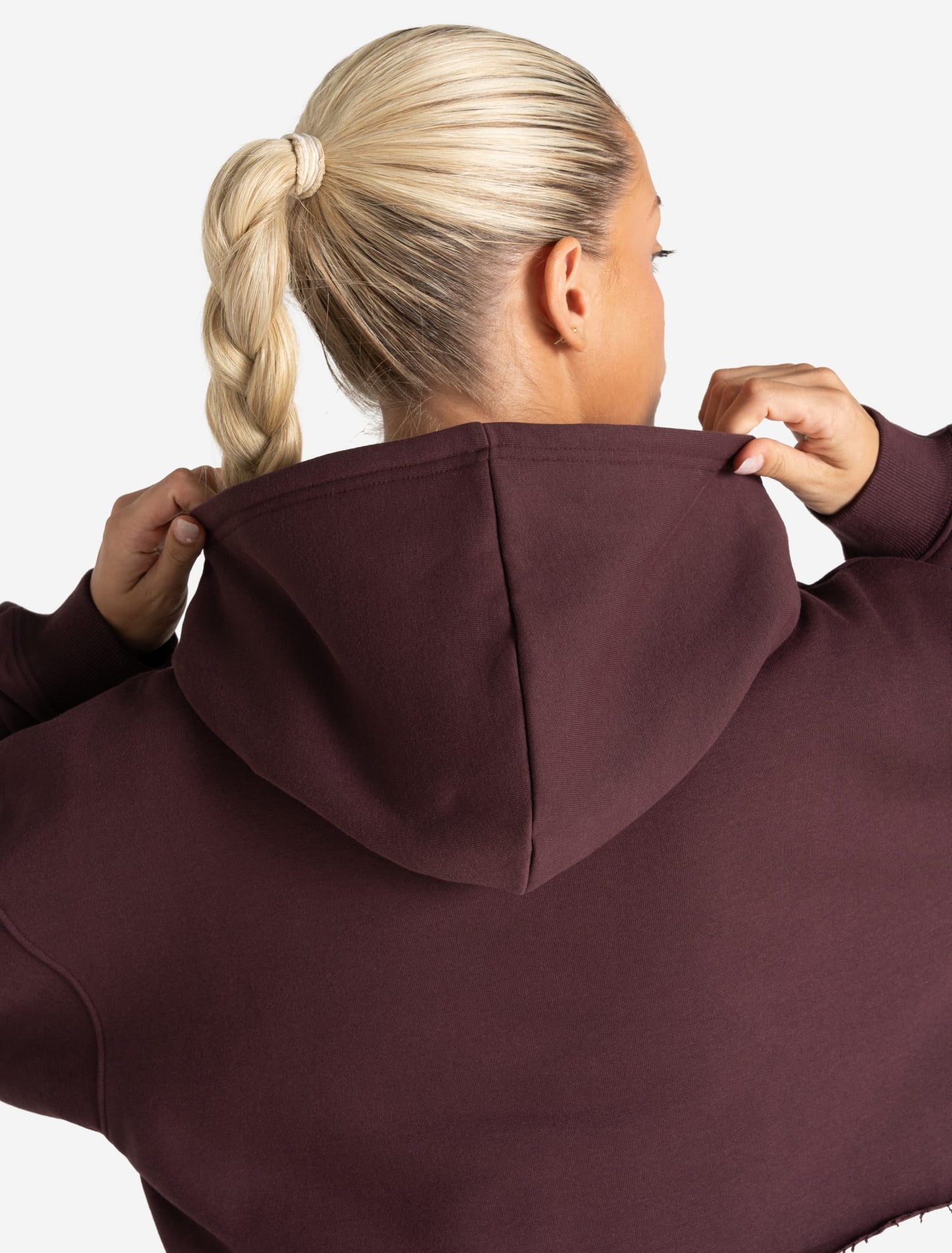 Core Crop Hoodie - Cherry