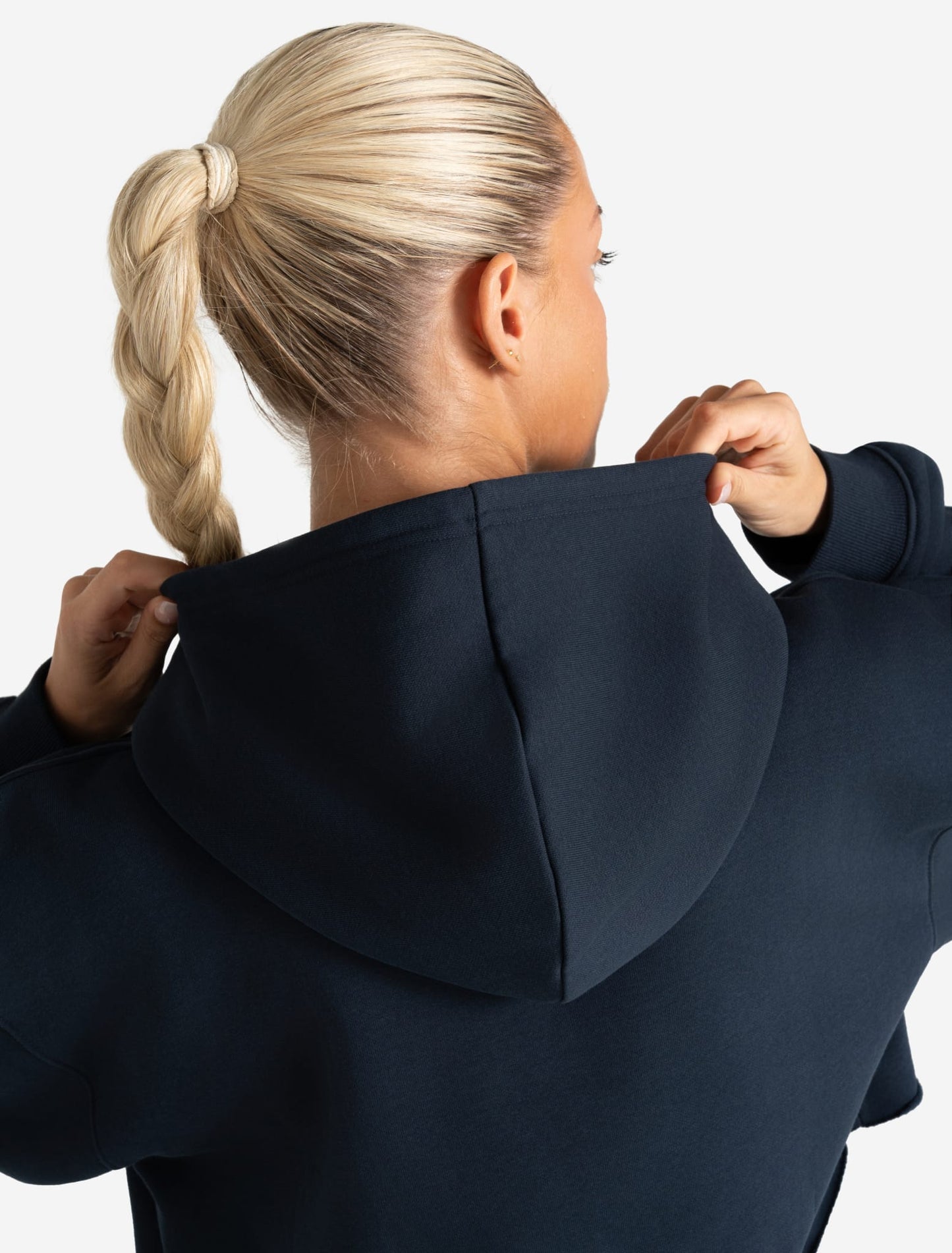 Core Crop Hoodie - Navy