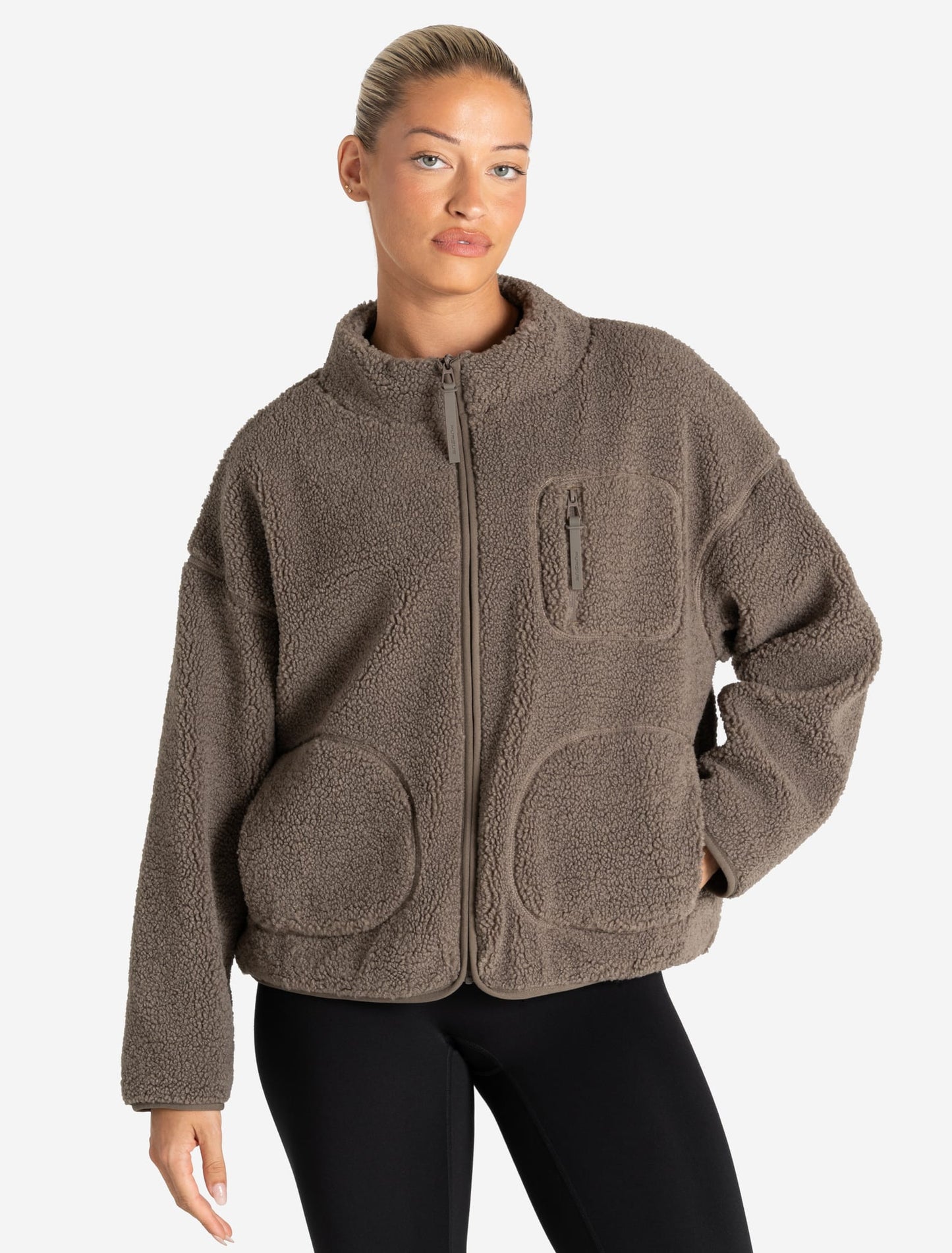 Borg Fleece Jacket - Mole