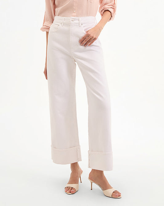 Taylor Cuffed Cropped Wide-Leg Jean