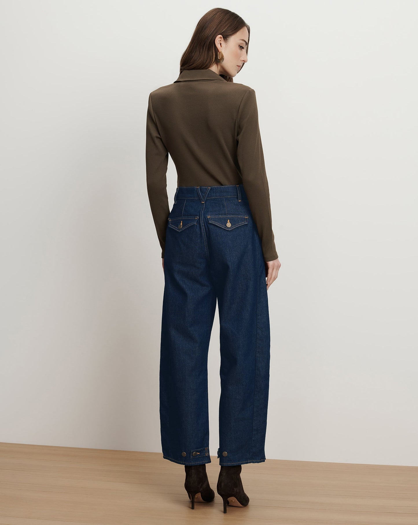 Ryder Adjustable Button Hem Barrel Jean