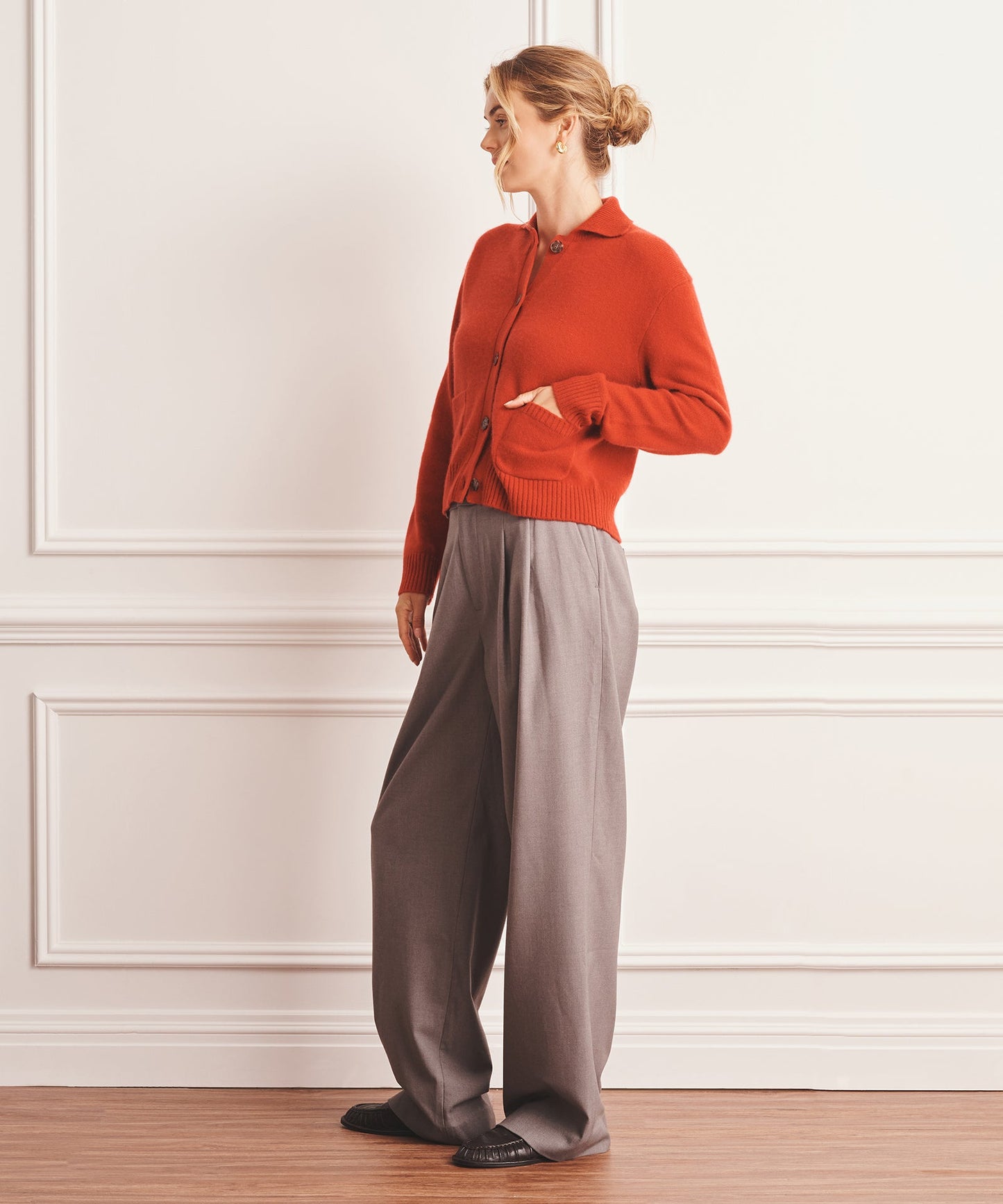 Luxe Cashmere Collared Cardigan