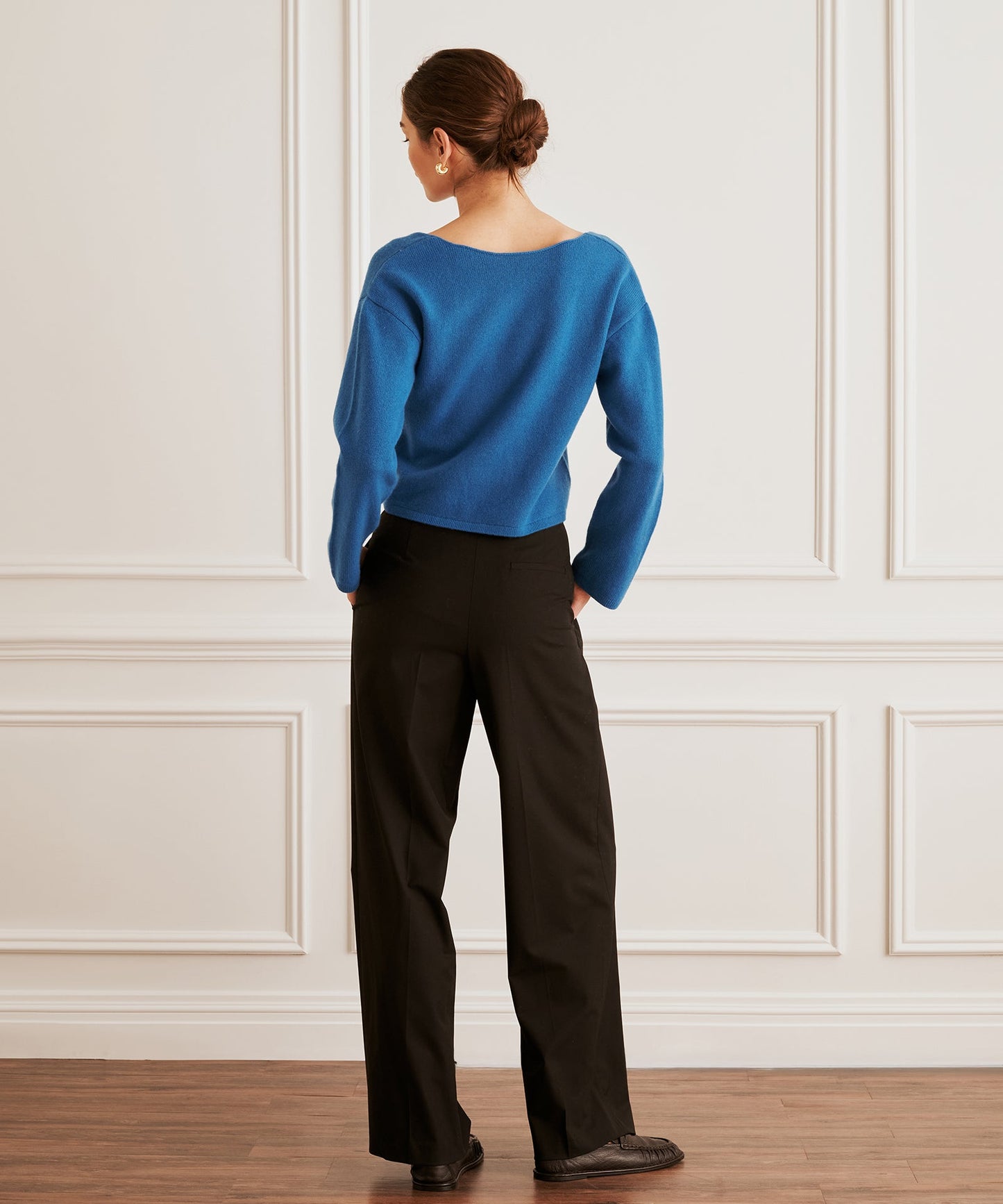 Luxe Cashmere Reversible Boatneck Sweater