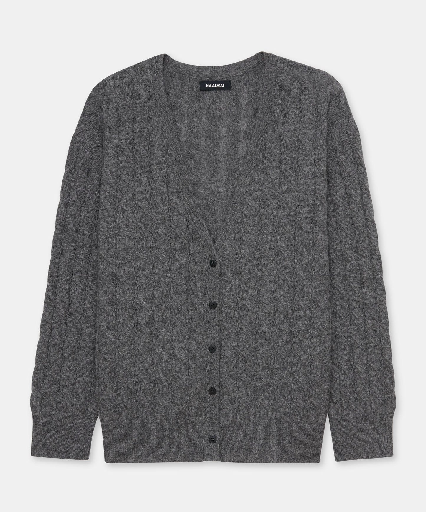Lightweight Cashmere Cable Oversized Cardigan