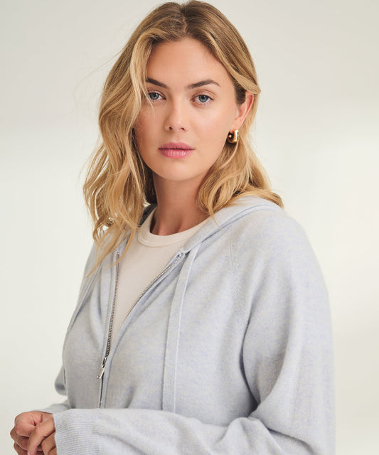 Signature Cashmere Zip Up Hoodie