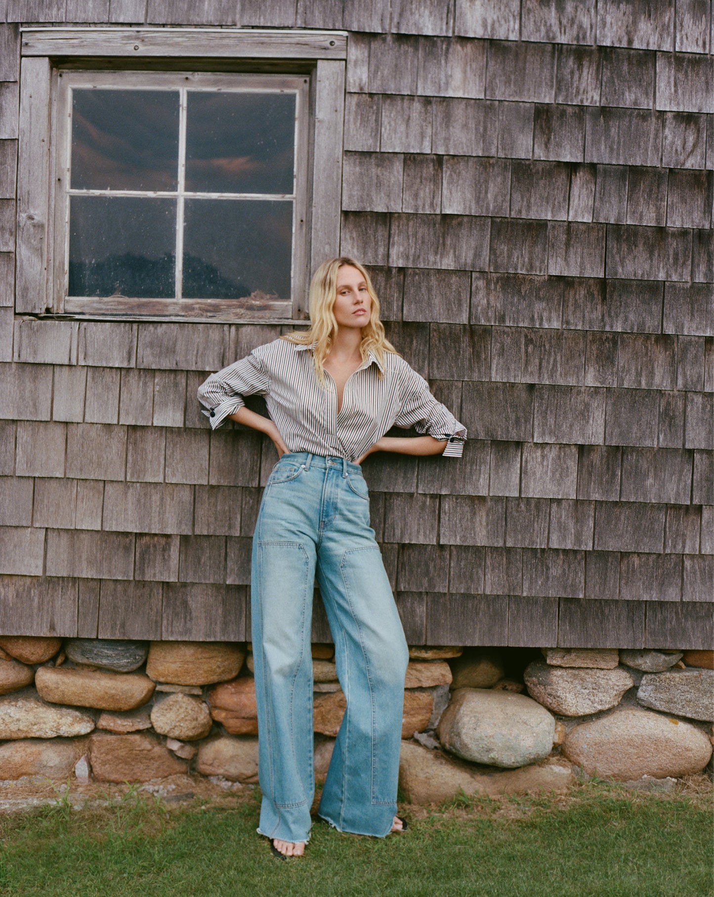 Taylor Wide-Leg Jean with Chaps