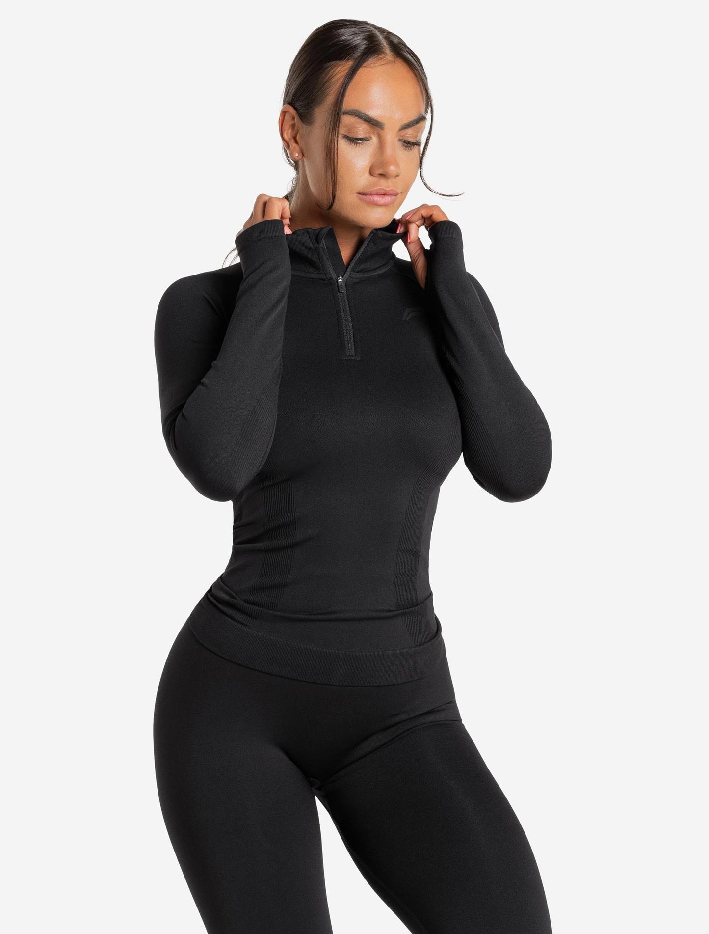 Core Seamless 1/4 Zip - Blackout