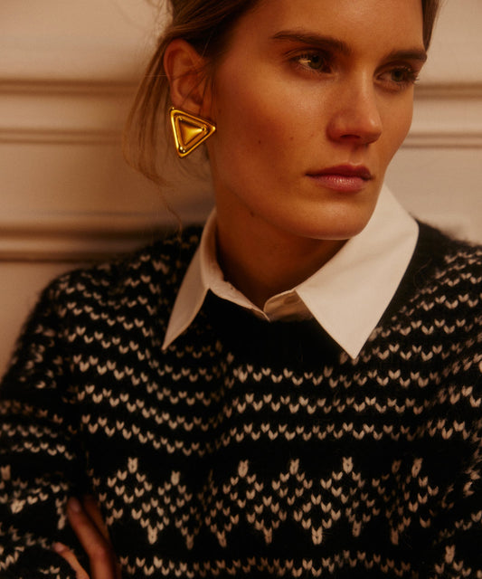 Luxe Lofty Alpaca Fair Isle Crewneck