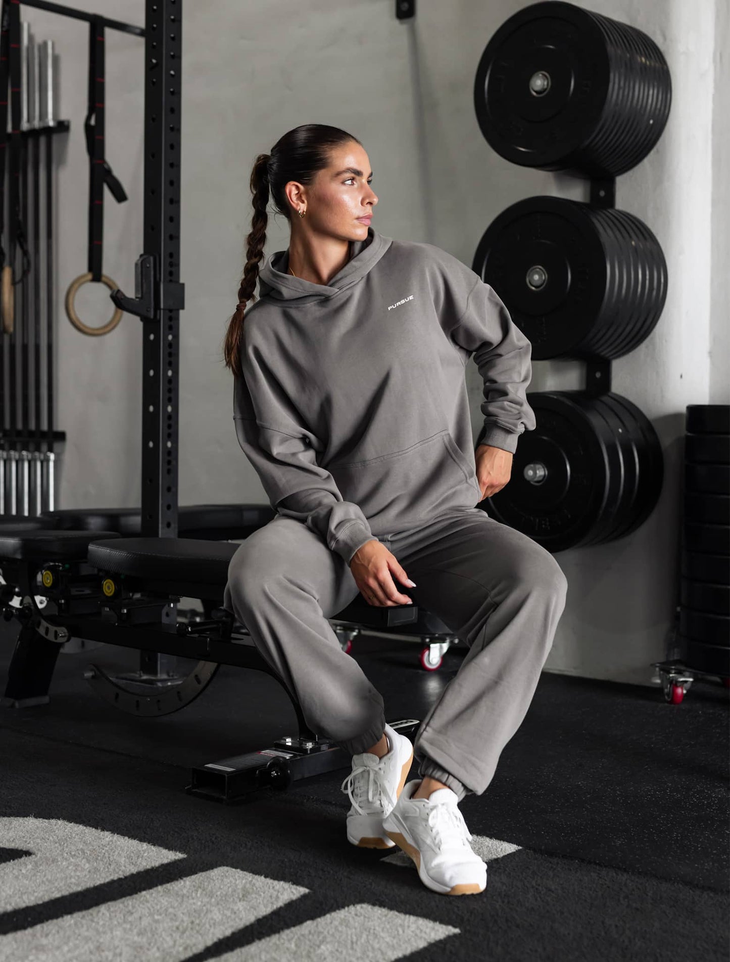 Oversized Hoodie - Mushroom Grey