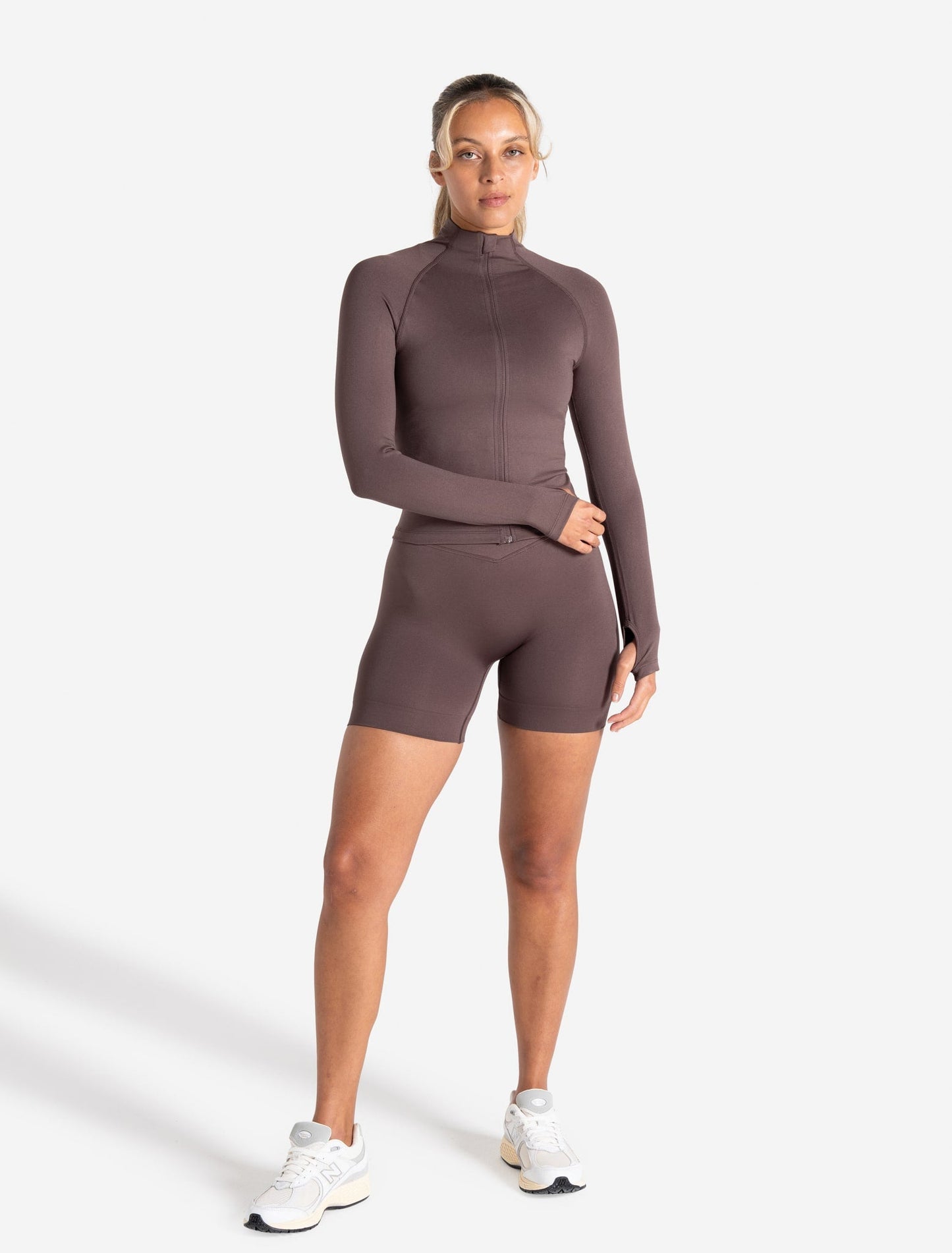 Sculpt Seamless Zip Jacket - Mocha