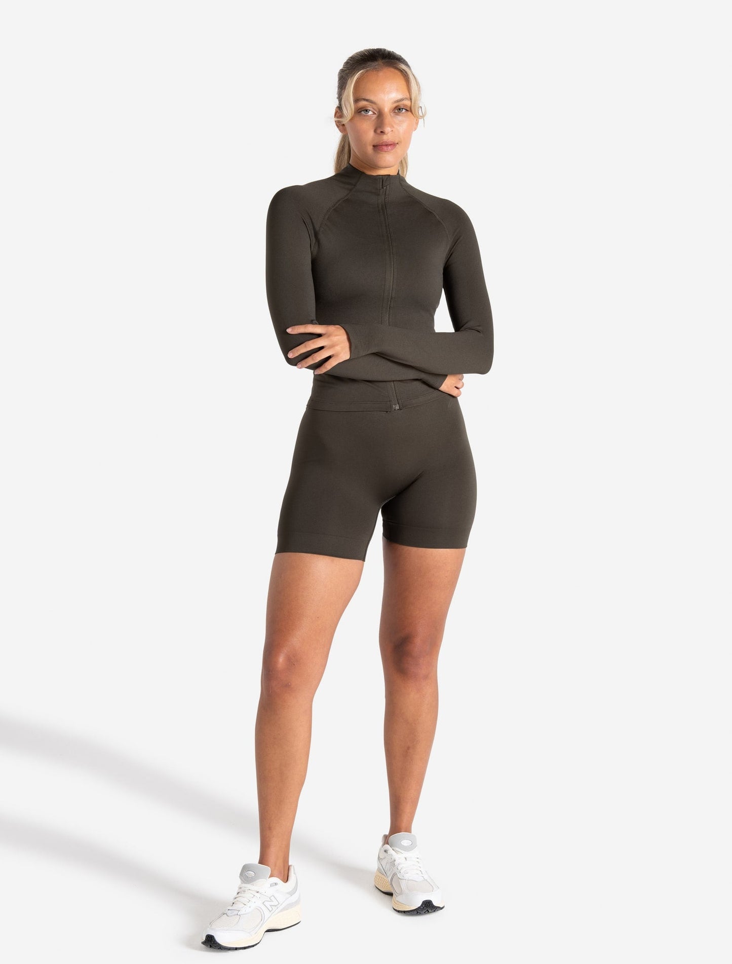 Sculpt Seamless Zip Jacket - Olive