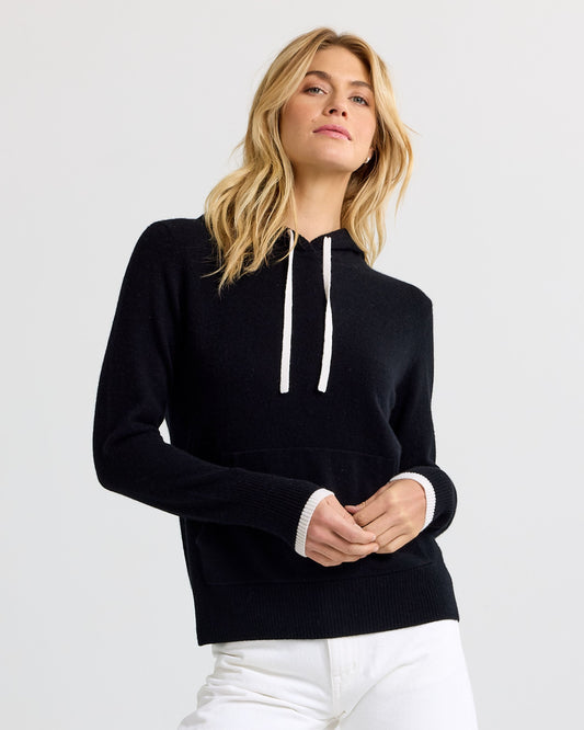 Cashmere Contrast Hoodie