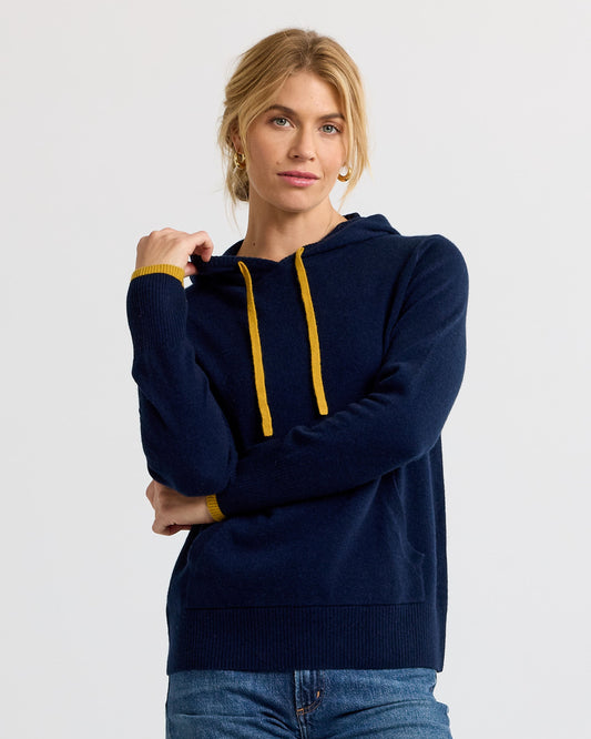 Cashmere Contrast Hoodie