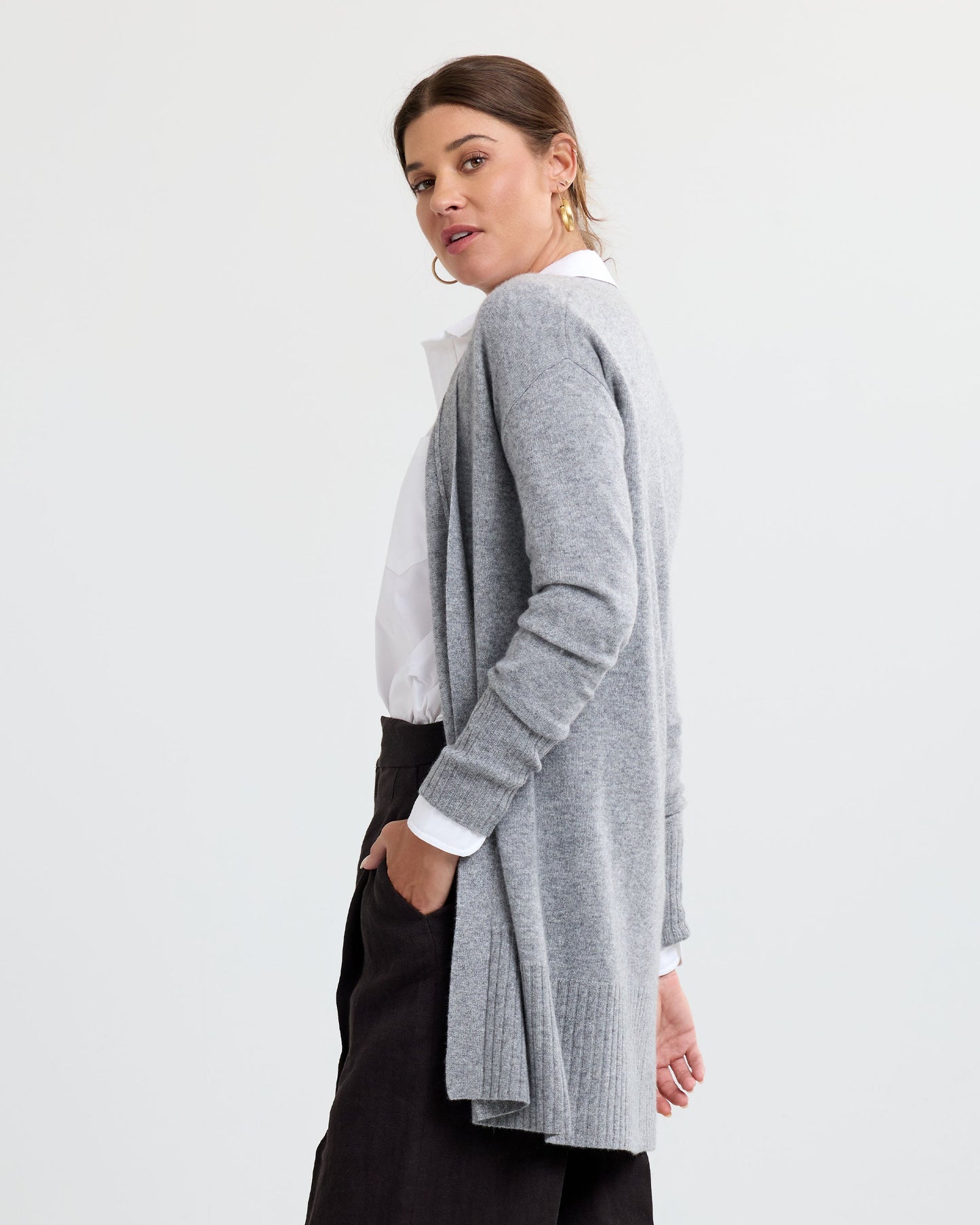 Long Cashmere Cardigan