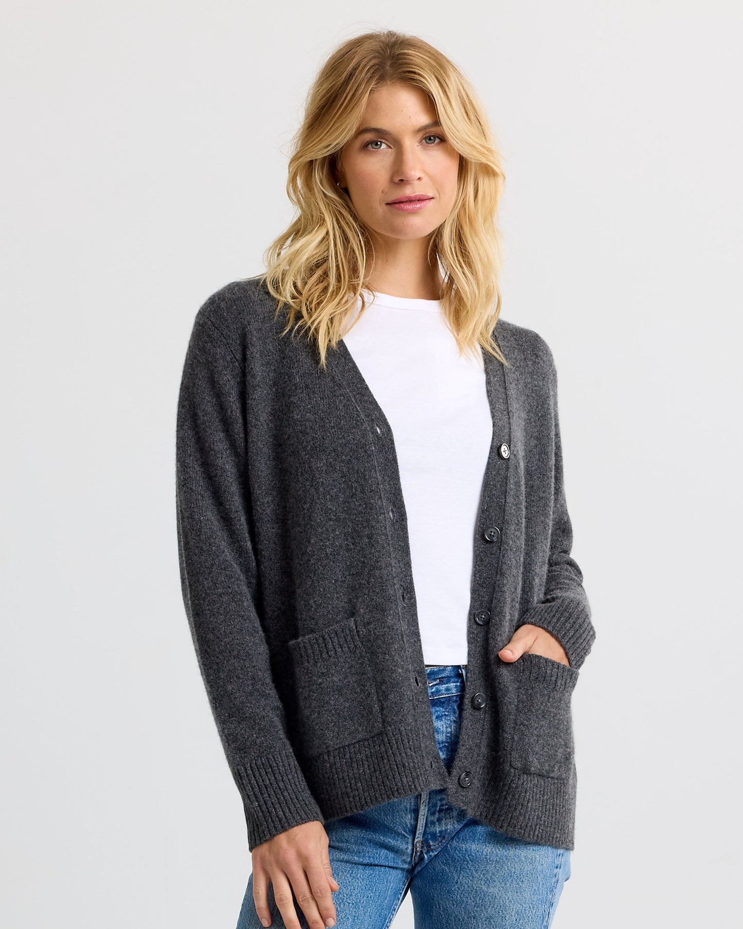 Cashmere Boyfriend Cardigan