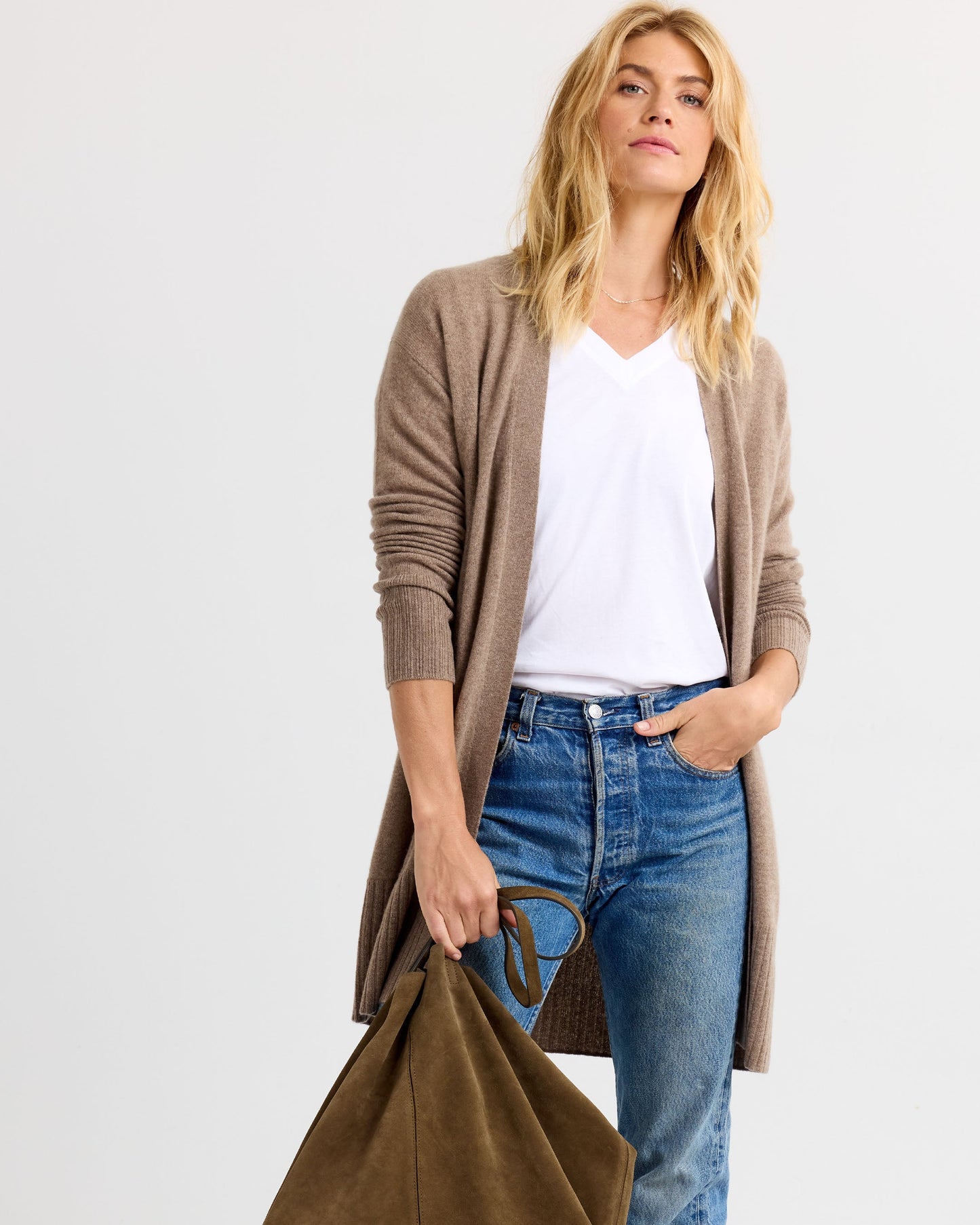 Long Cashmere Cardigan