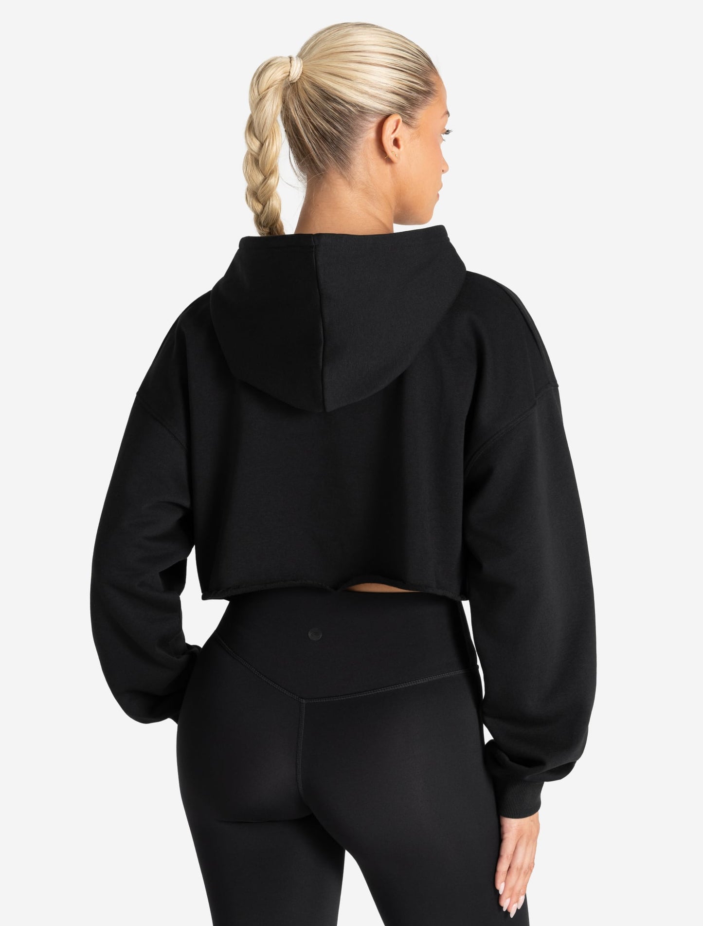 Core Crop Hoodie - Black