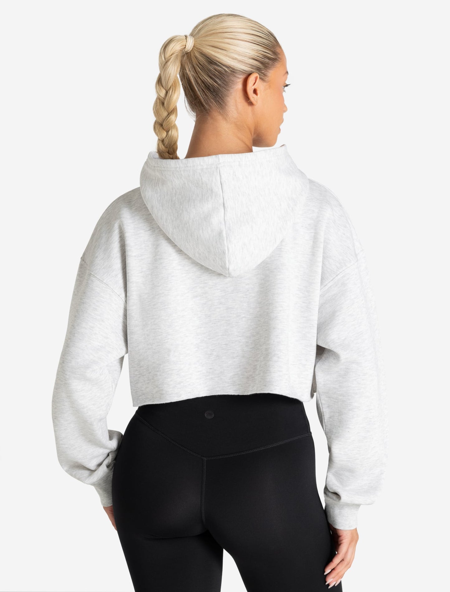 Core Crop Hoodie - Grey Marl