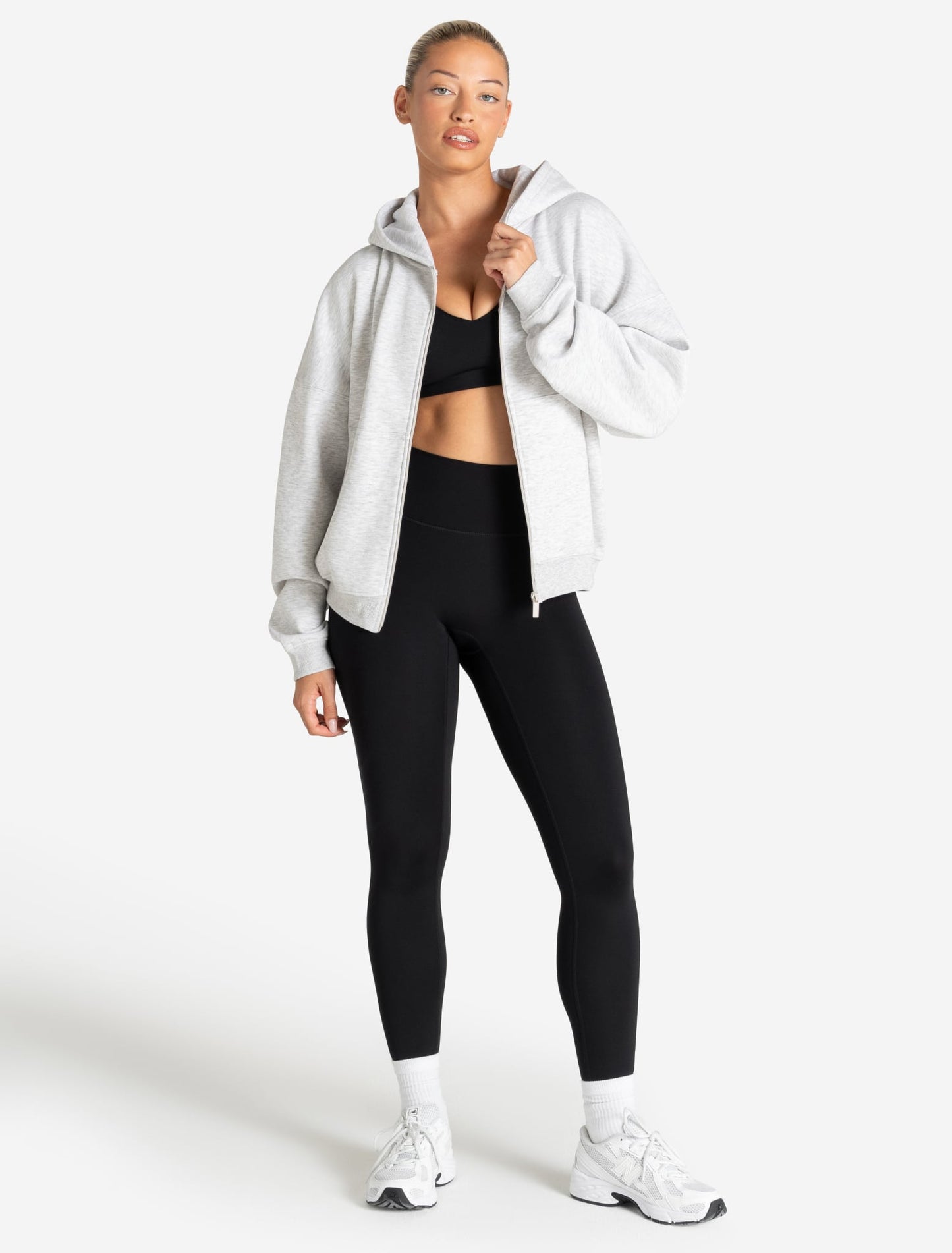 Core Zip Hoodie - Grey Marl