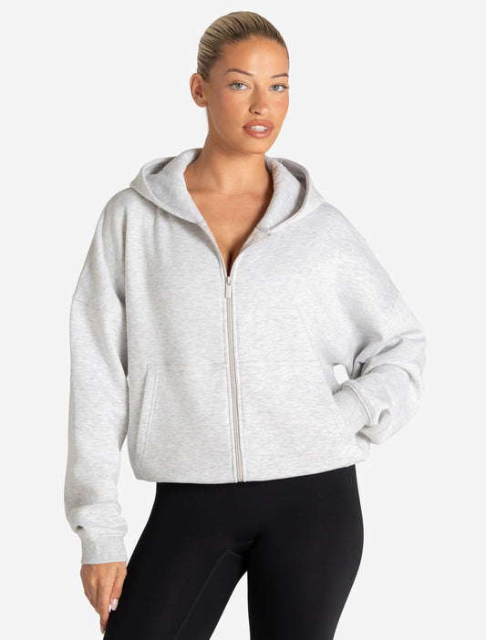 Core Zip Hoodie - Grey Marl
