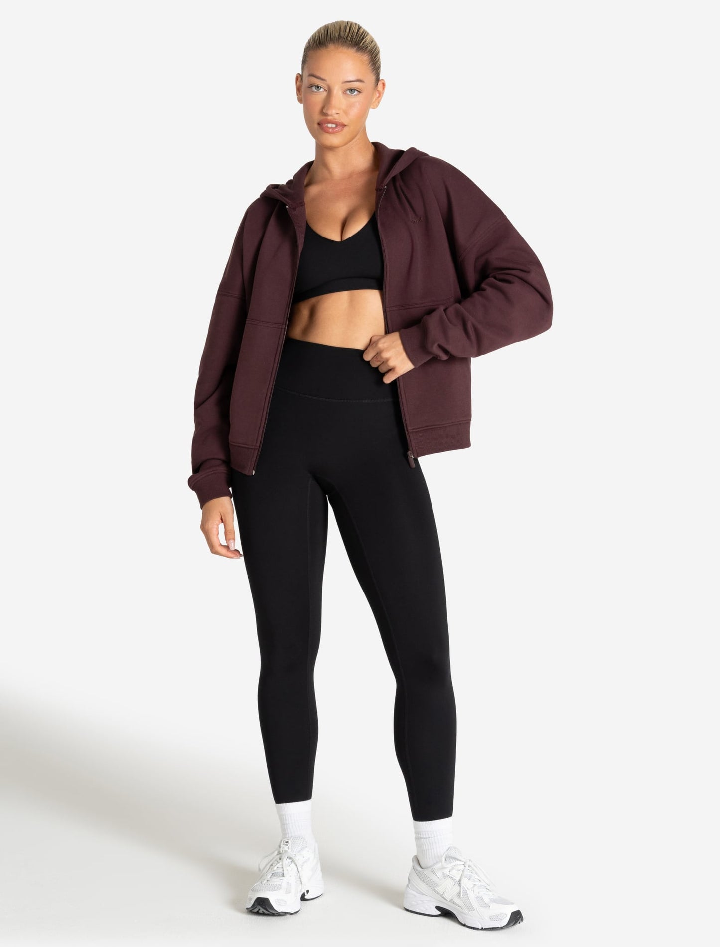 Core Zip Hoodie - Cherry