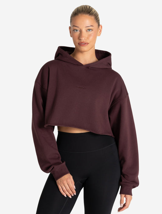 Core Crop Hoodie - Cherry