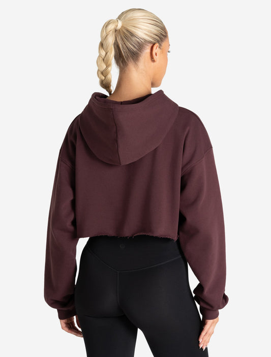 Core Crop Hoodie - Cherry