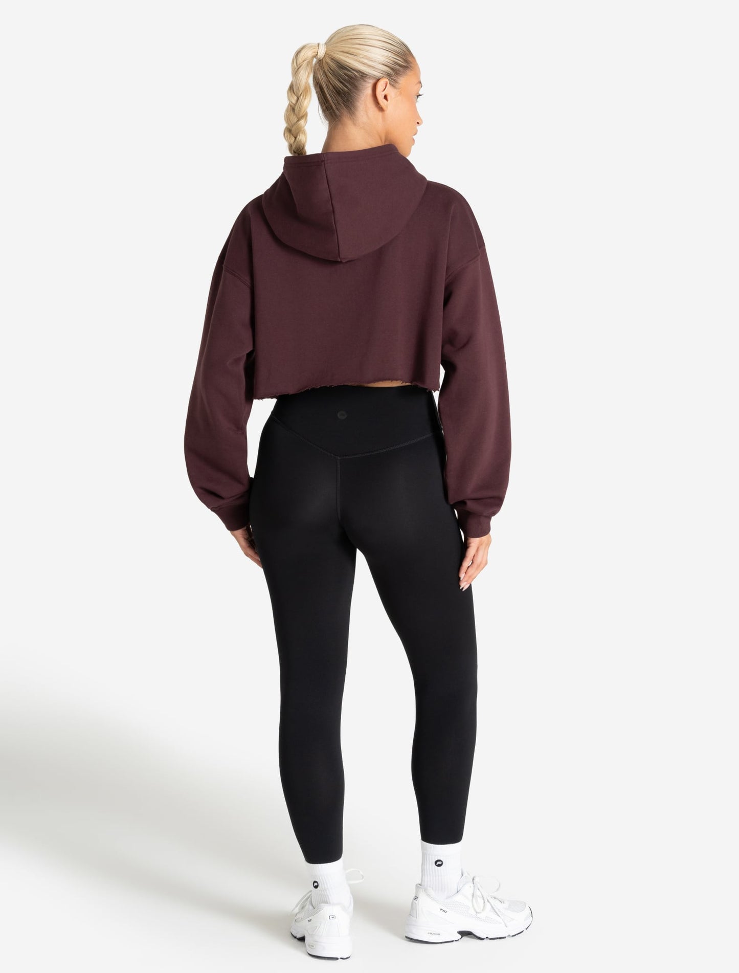 Core Crop Hoodie - Cherry