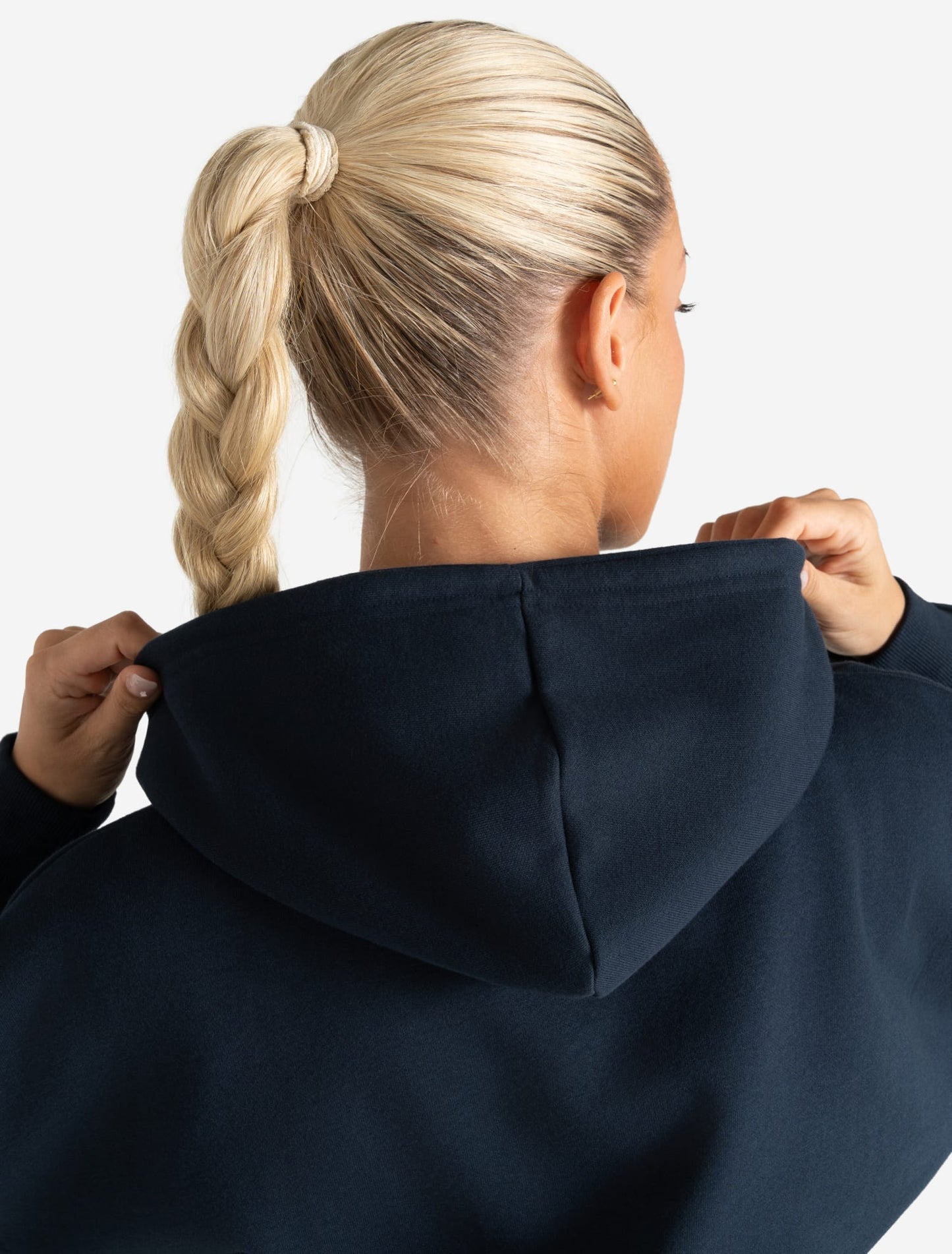 Core Crop Zip Hoodie - Navy