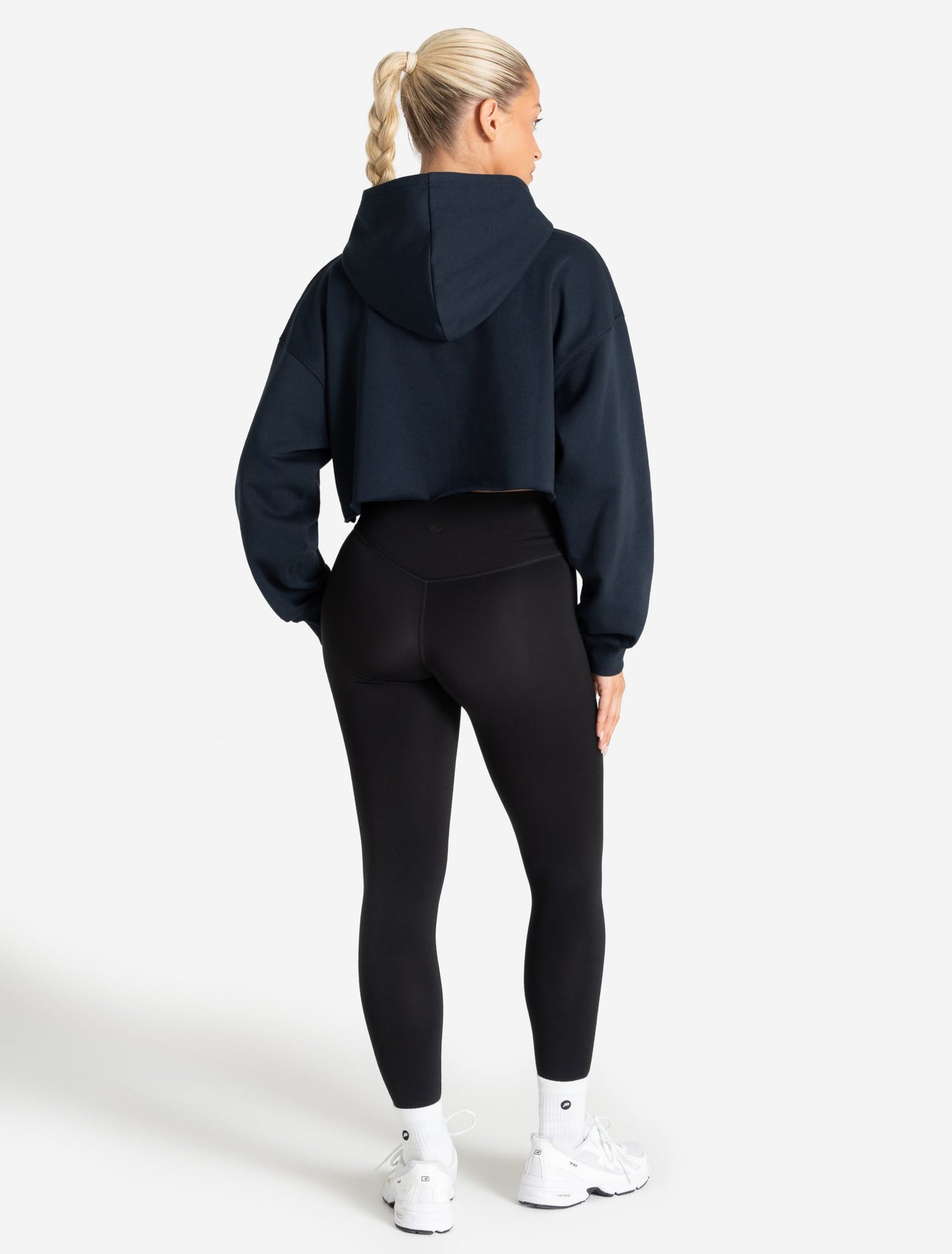 Core Crop Hoodie - Navy