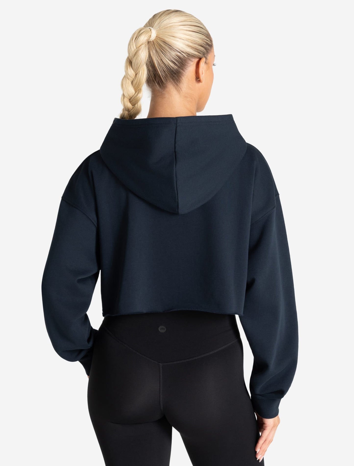 Core Crop Hoodie - Navy
