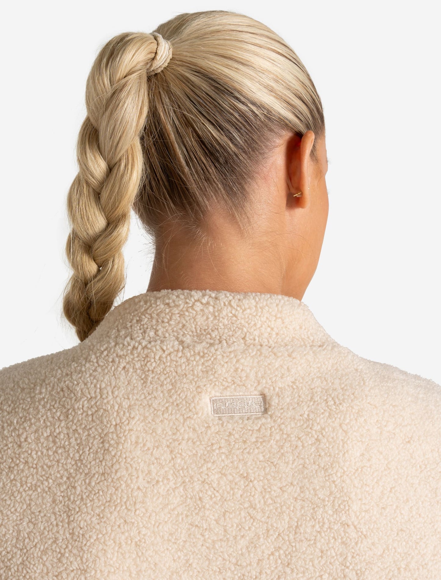 Borg Fleece Crop Jacket - Cream