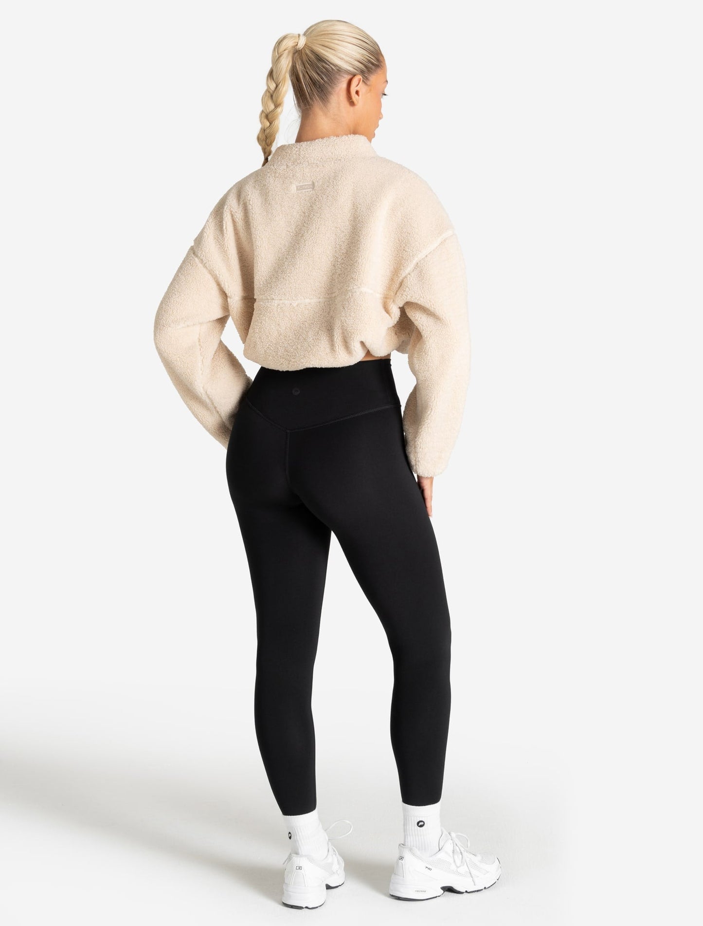 Borg Fleece Crop Jacket - Cream