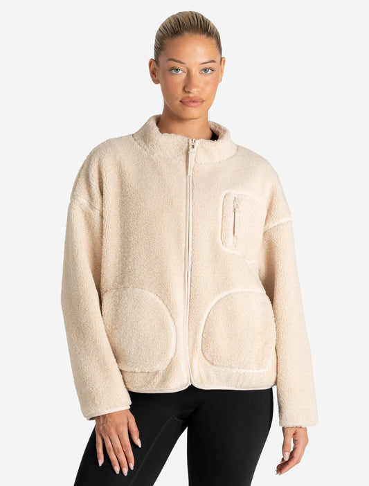 Borg Fleece Jacket - Cream
