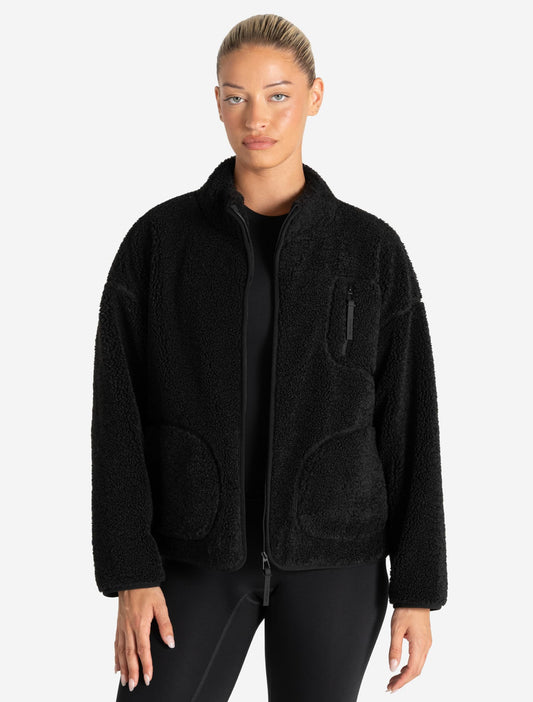 Borg Fleece Jacket - Black