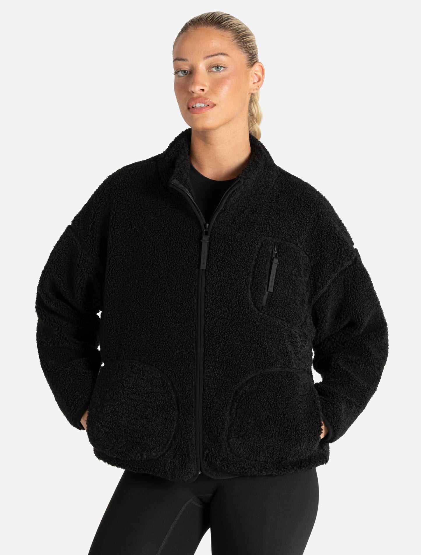 Borg Fleece Jacket - Black