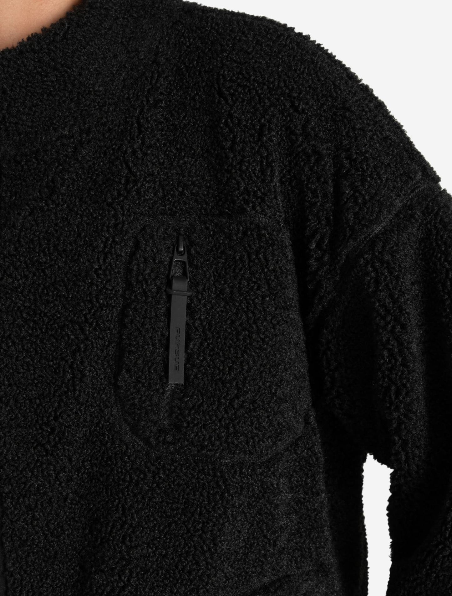 Borg Fleece Jacket - Black