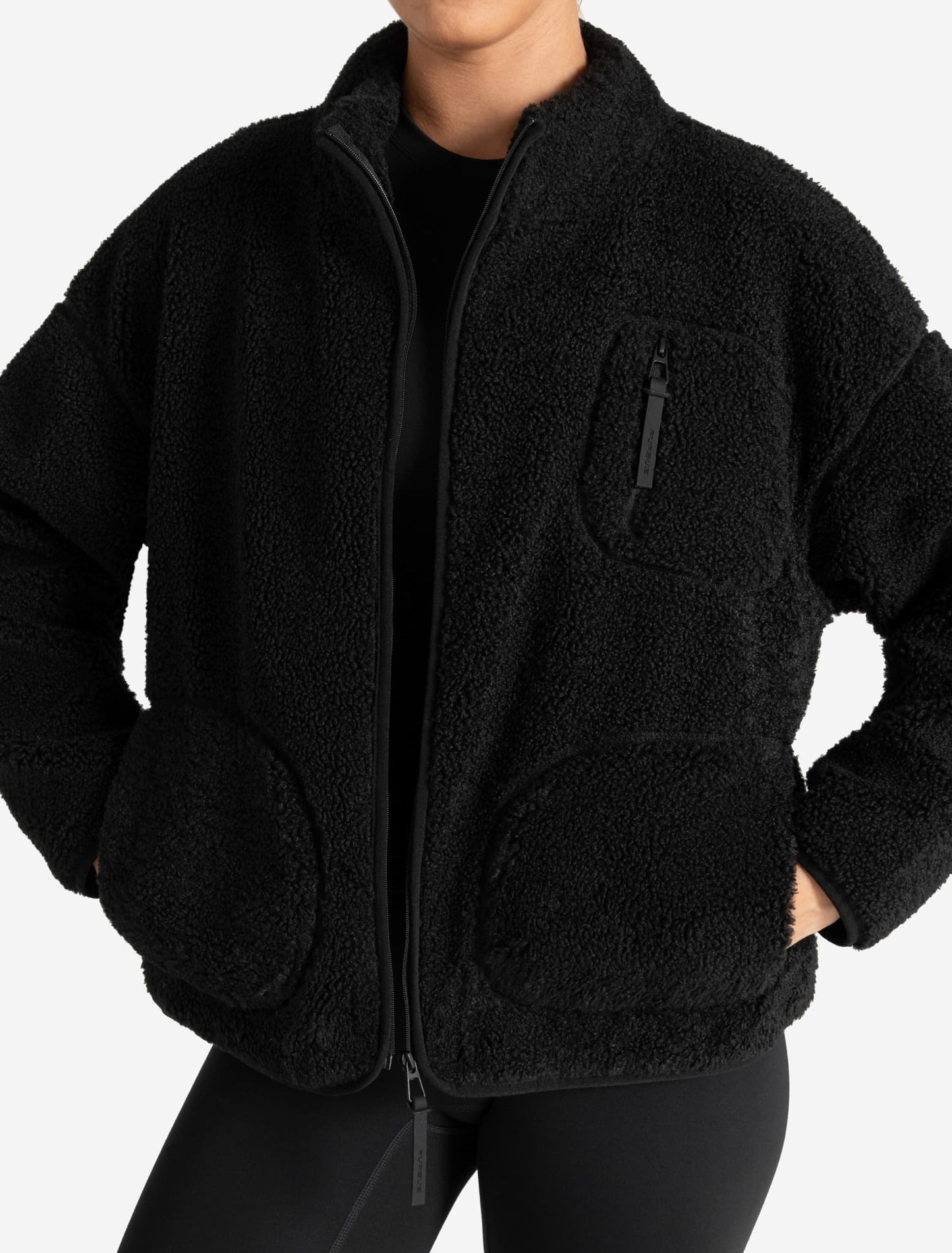 Borg Fleece Jacket - Black