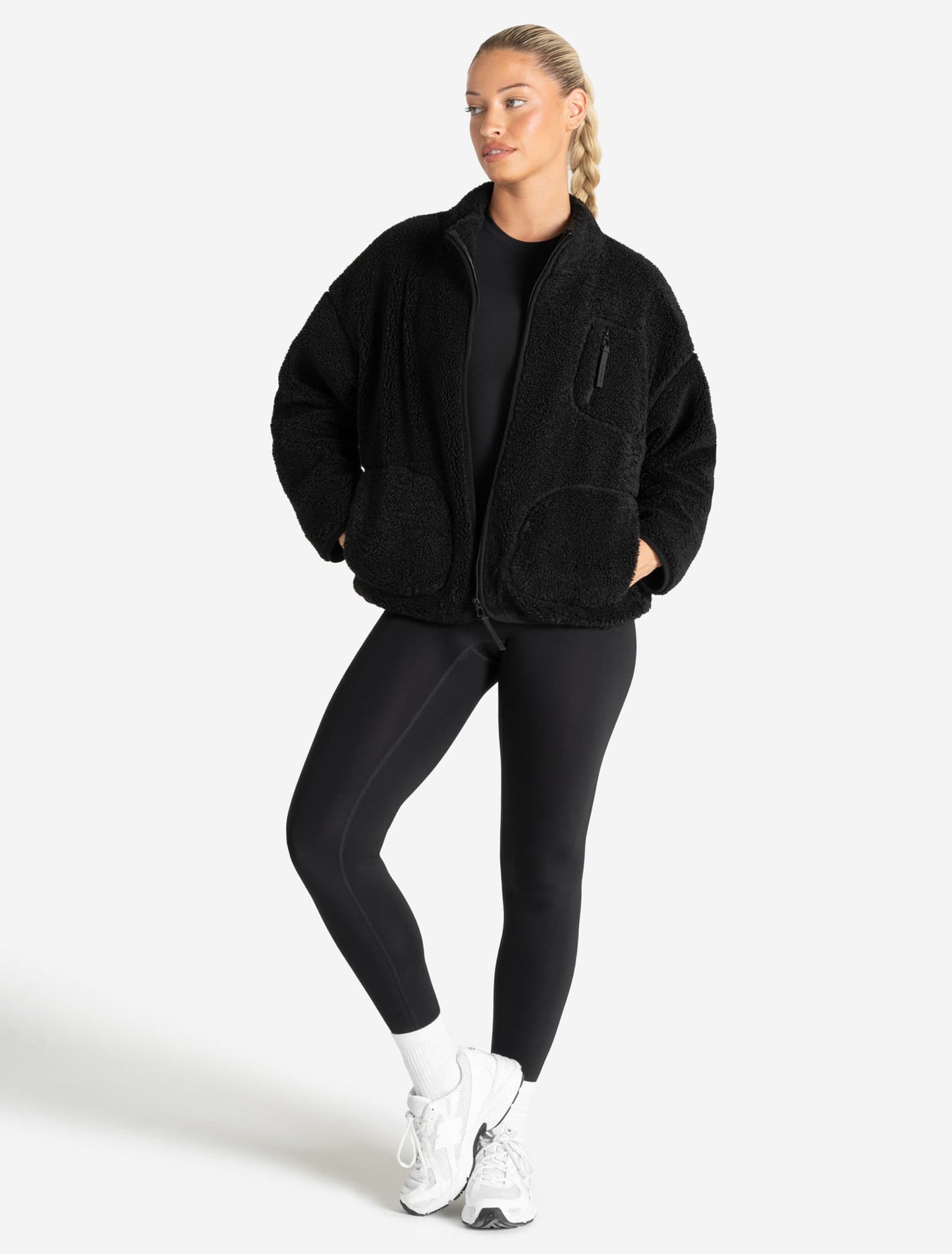 Borg Fleece Jacket - Black