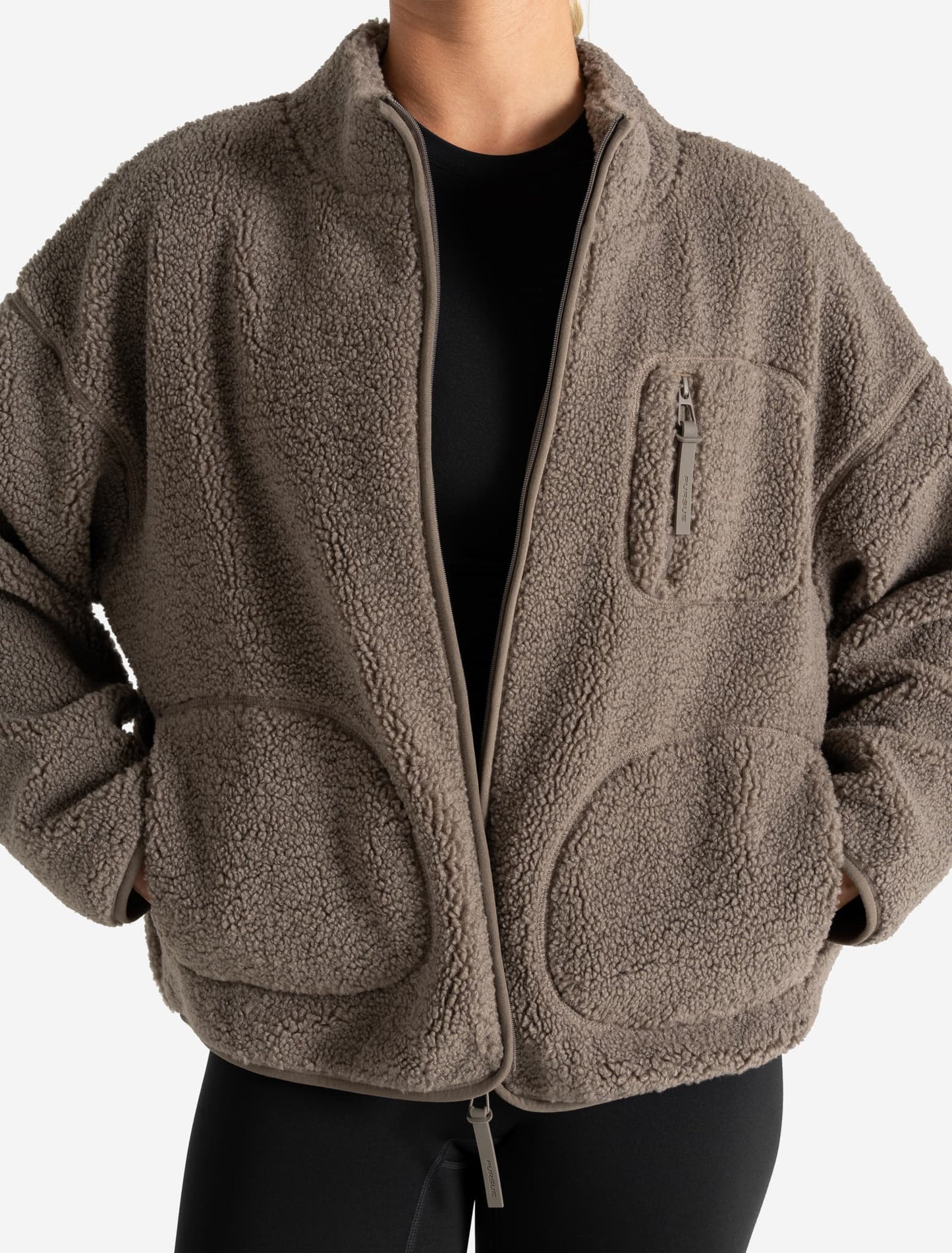 Borg Fleece Jacket - Mole