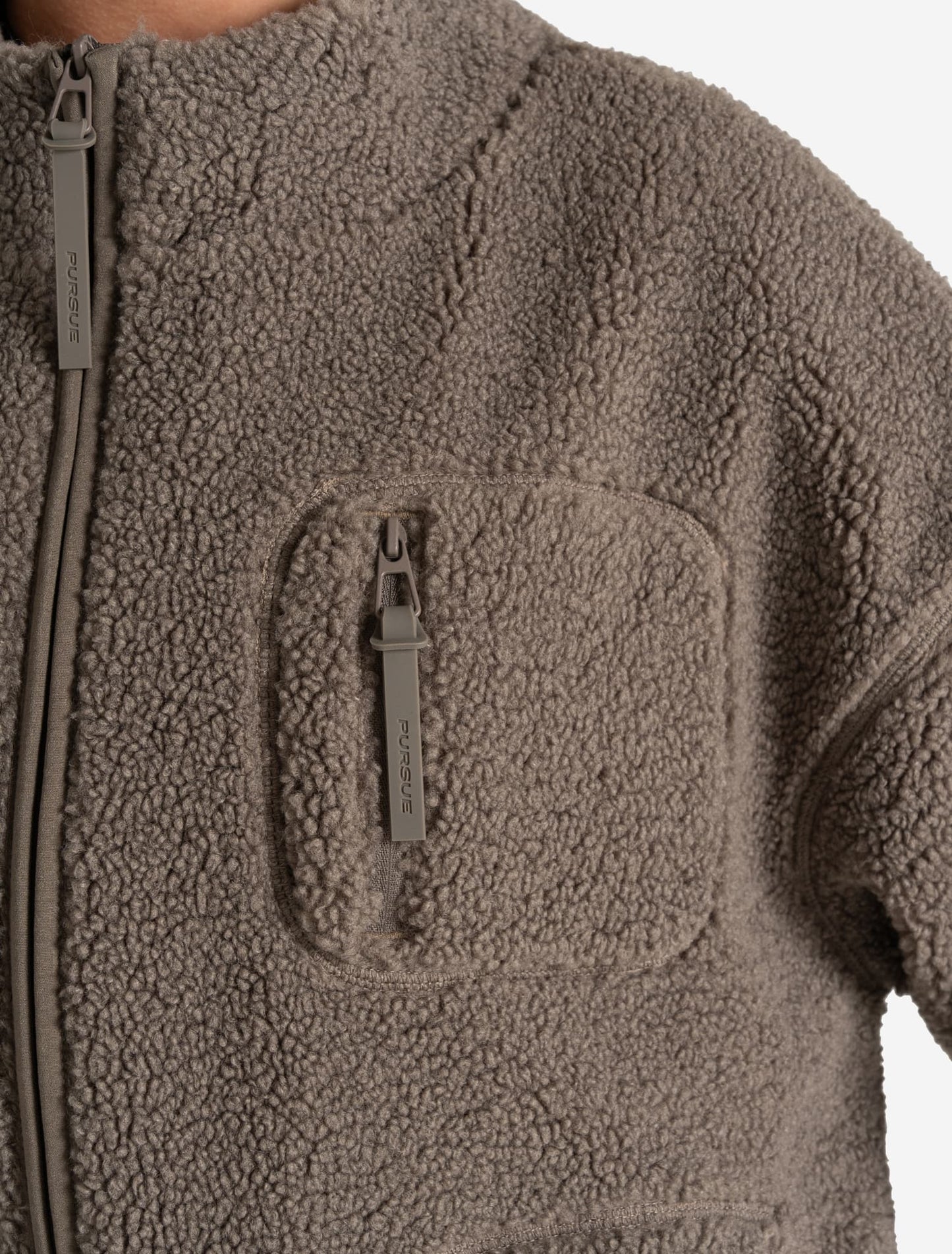 Borg Fleece Jacket - Mole