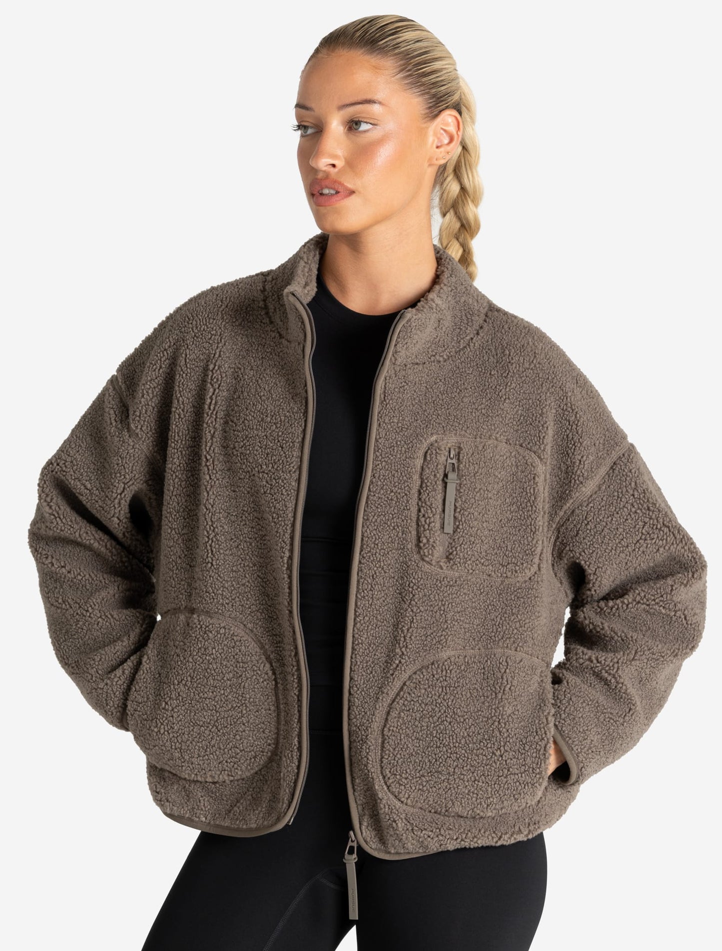 Borg Fleece Jacket - Mole