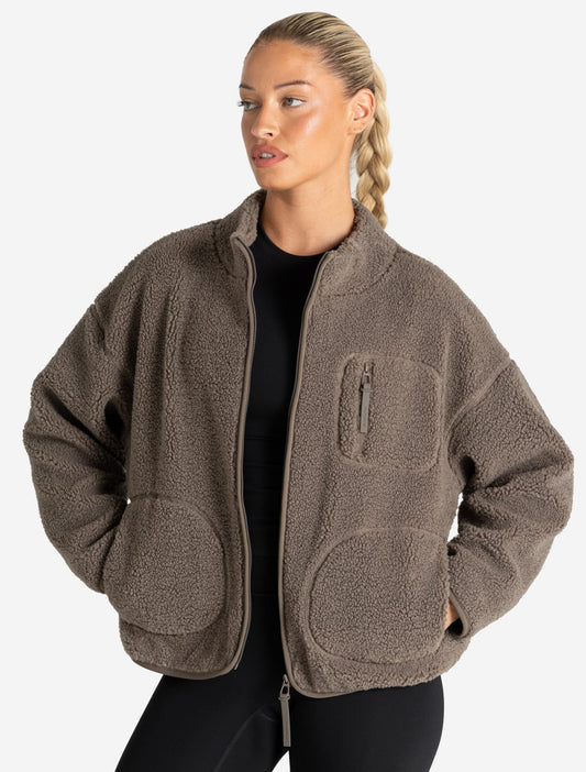 Borg Fleece Jacket - Mole