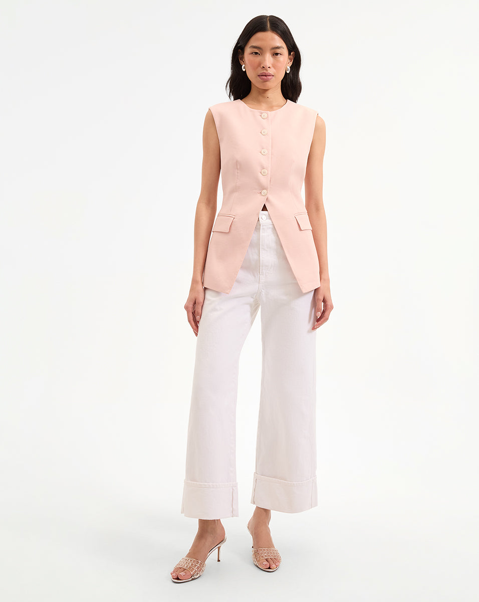 Taylor Cuffed Cropped Wide-Leg Jean