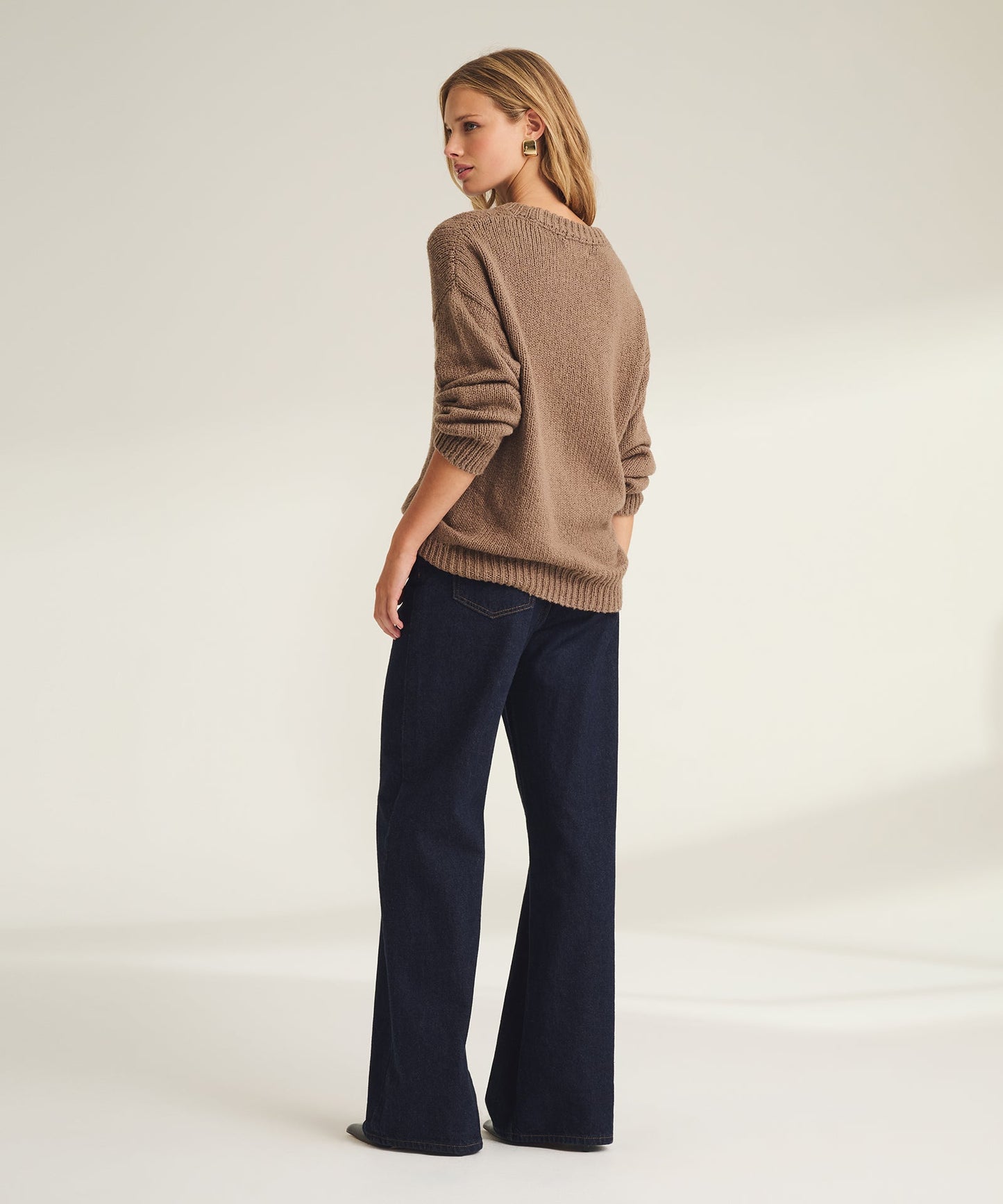 Chunky Cotton Crewneck Sweater