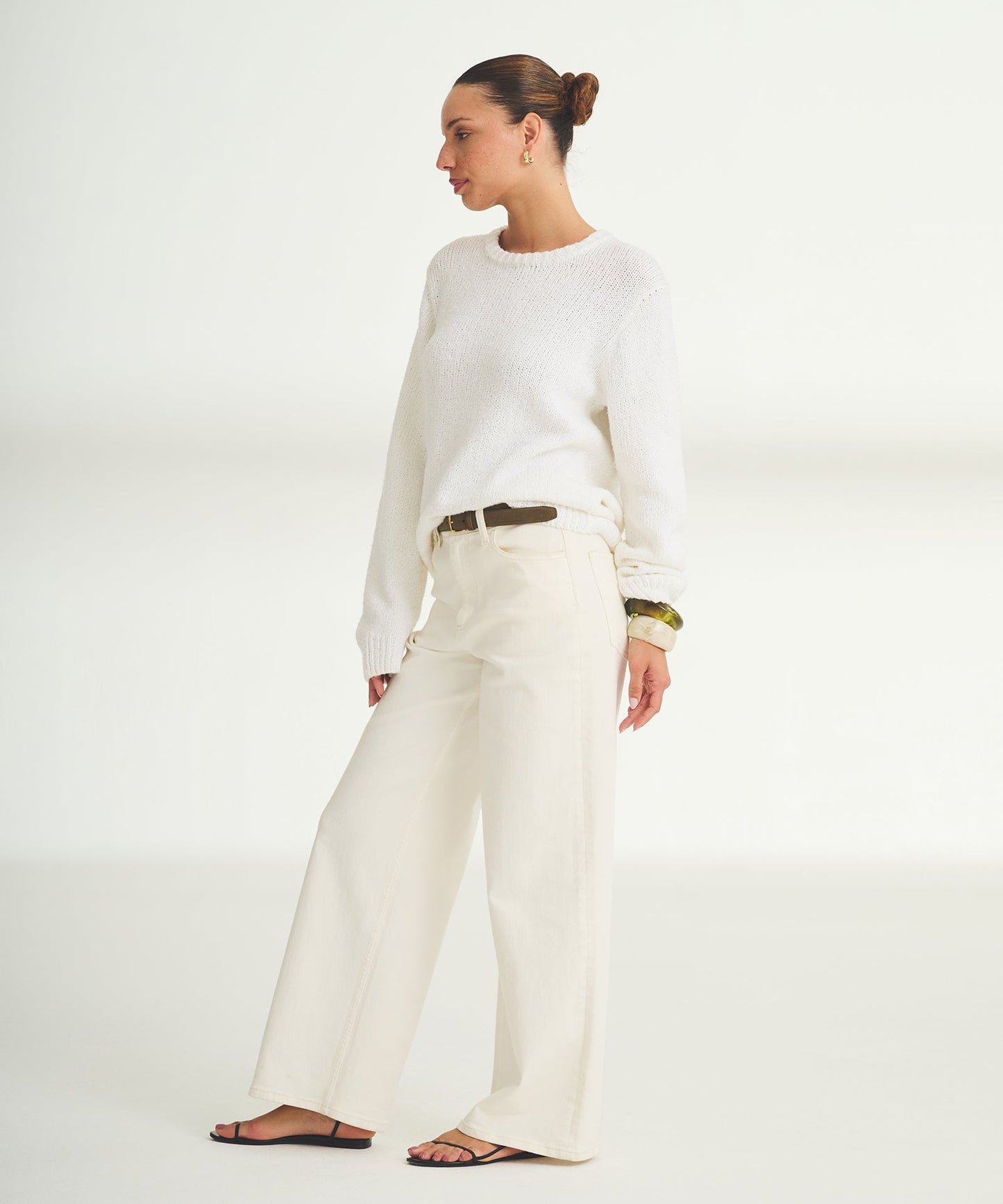 Chunky Cotton Crewneck Sweater