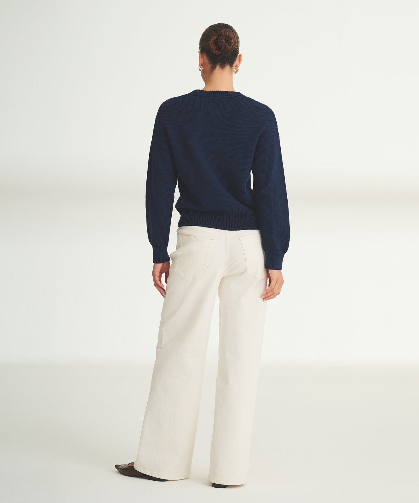 Cotton Relaxed Crewneck Sweater