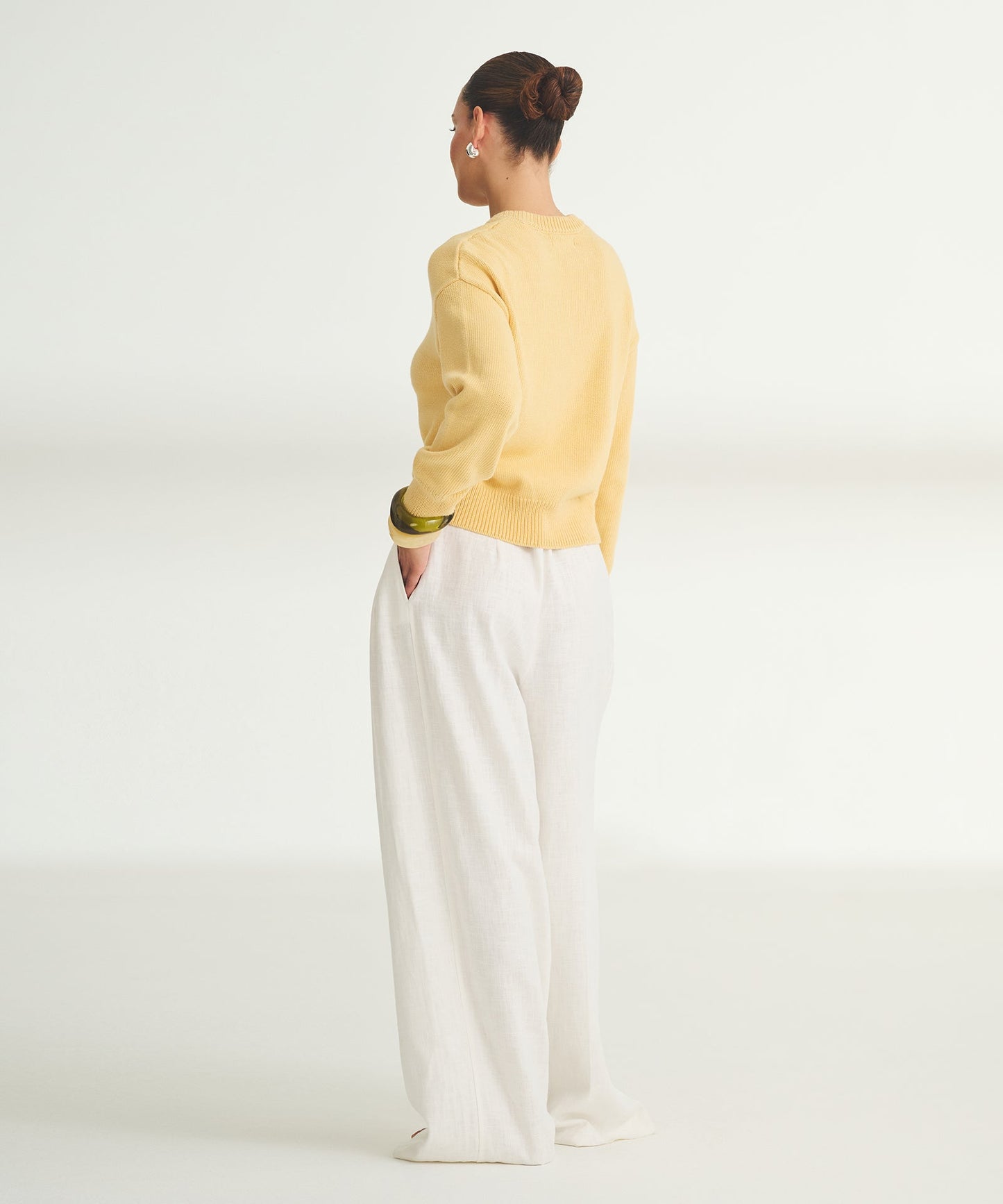 Cotton Relaxed Crewneck Sweater